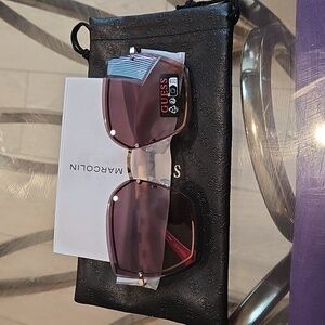 Authentic Brand New Guess Women's Black and Red Sunglasses
